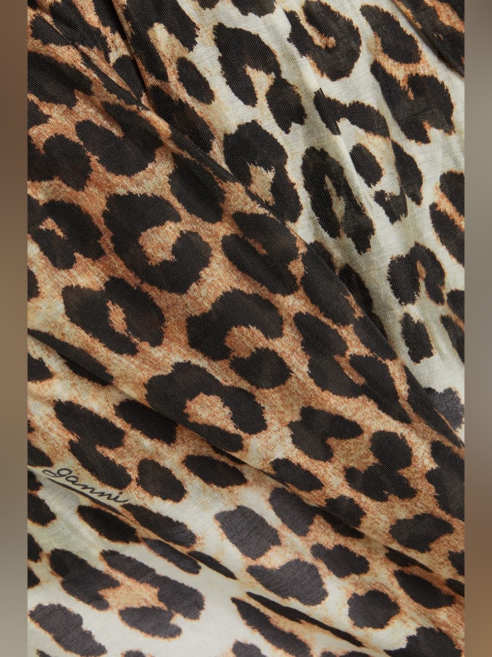 GANNI Leopard-print TENCEL™-blend voile midi dress Original Price $445 - Picture 4 of 11